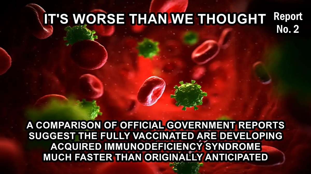 It gets worse – A comparison of official Government reports suggest the Fully Vaccinated are developing Acquired Immunodeficiency Syndrome much faster than anticipated – The Expose