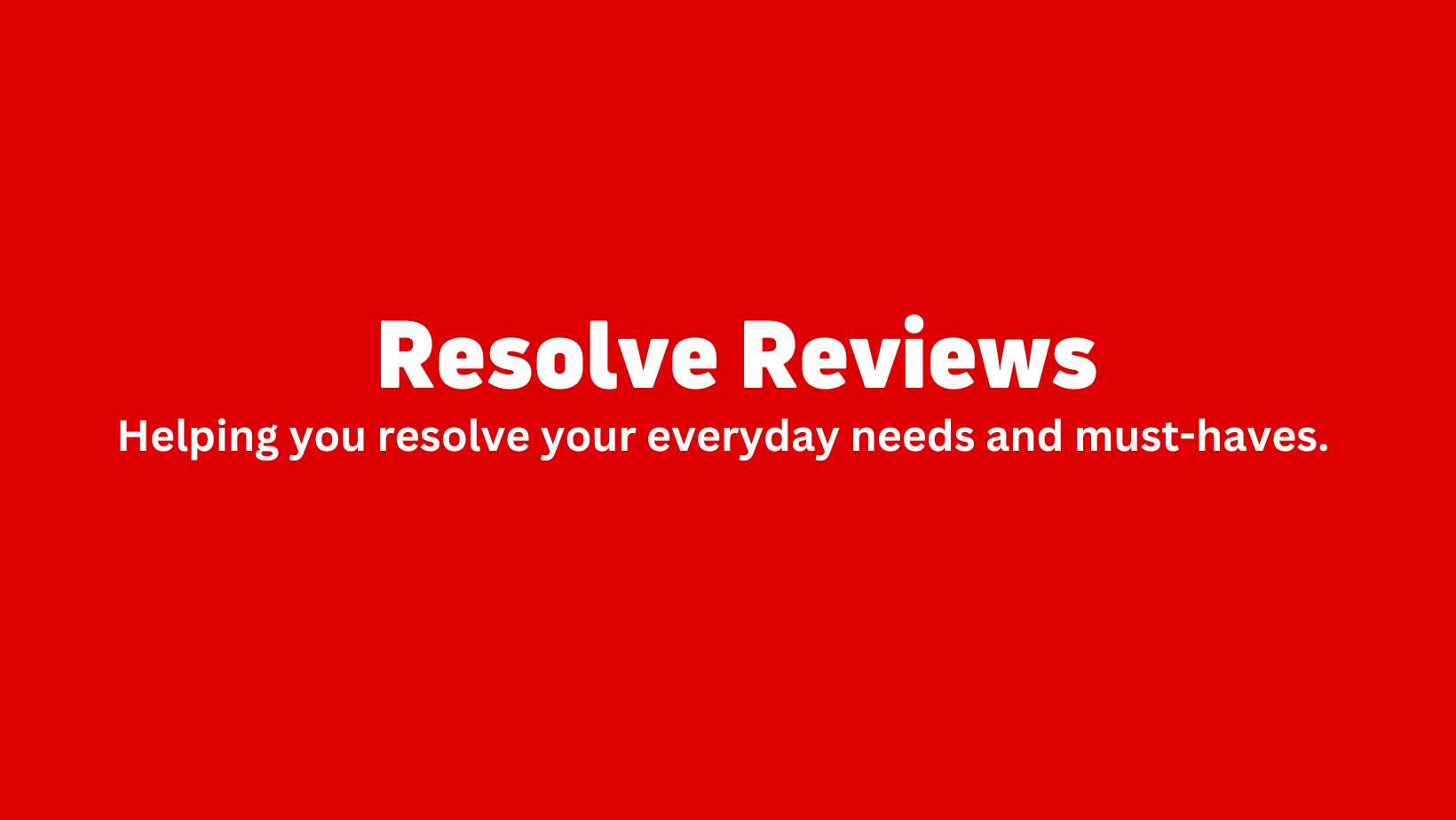 Resolve Reviews